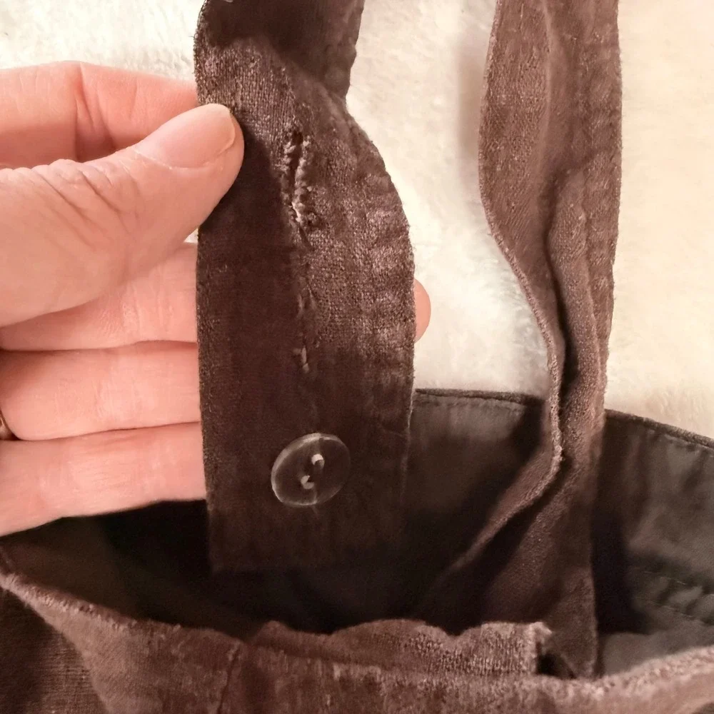 House‎ of Harlow 1960 Brown Linen Blend Utility Short Romper Button Front Sz 4